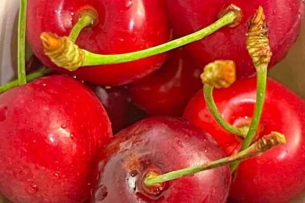 Cherry Berries Most Popular Fruit Summer Season — Stock Photo, Image