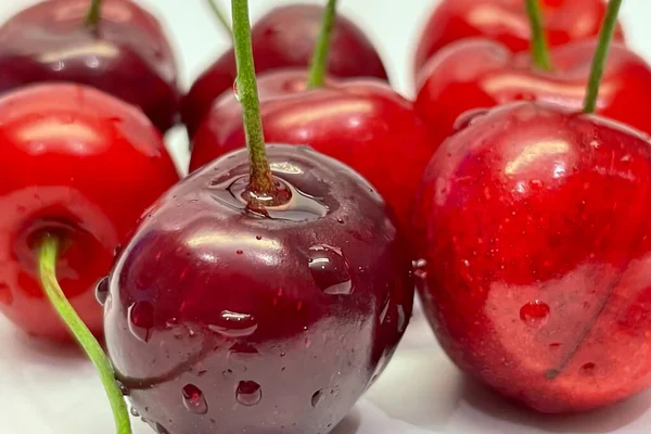 Cherry Berries Most Popular Fruit Summer Season — Stock Photo, Image