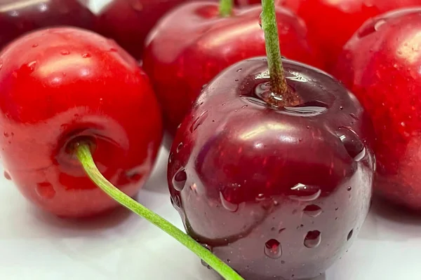 Cherry Berries Most Popular Fruit Summer Season — Stock Photo, Image