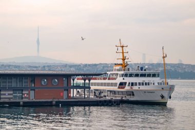 İstanbul, Türkiye-Haziran 10.2021.İstanbul, Avrupa ve Asya kıtaları arasındaki rüya şehir, tarihi, modern ve doğal güzellikleriyle. İstanbul 'dan sabah erken saatlerde şehir manzarası.