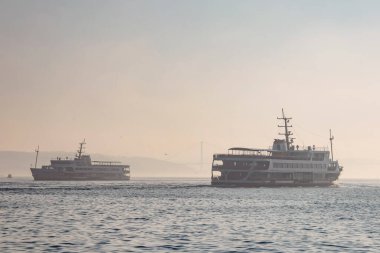 İstanbul, Türkiye-Haziran 10.2021.İstanbul, Avrupa ve Asya kıtaları arasındaki rüya şehir, tarihi, modern ve doğal güzellikleriyle. İstanbul 'dan sabah erken saatlerde şehir manzarası.