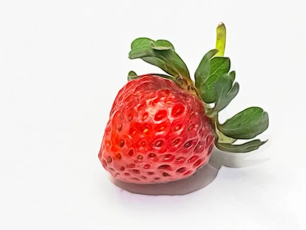 Close Strawberry Isolated White Background — Stock Photo, Image