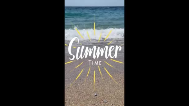 Playa Playa Olas Temporada Verano — Vídeos de Stock