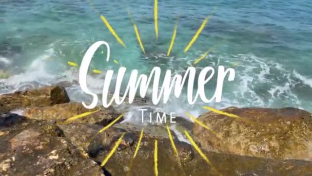 Playa Playa Olas Temporada Verano — Vídeo de stock