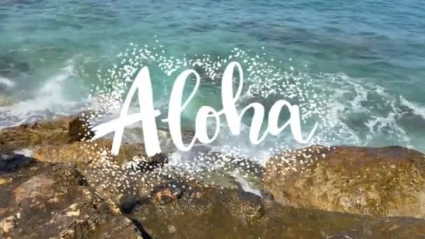 Deniz Kenarı Plaj Yaz Mevsiminde Dalgalar — Stok video
