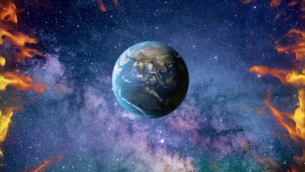 Univers Infini Notre Terre Réchauffement Climatique — Video