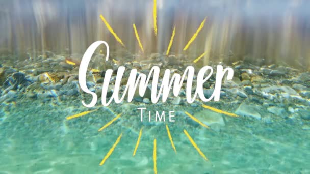 Sommerzeit Und Klarer Meerblick — Stockvideo