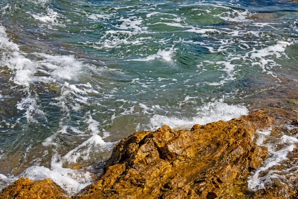 Aguas Claras Azules Del Mar Egeo Para Los Turistas Que — Foto de Stock