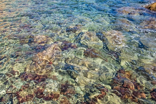 Eaux Claires Bleues Mer Égée Pour Les Touristes Qui Aiment — Photo