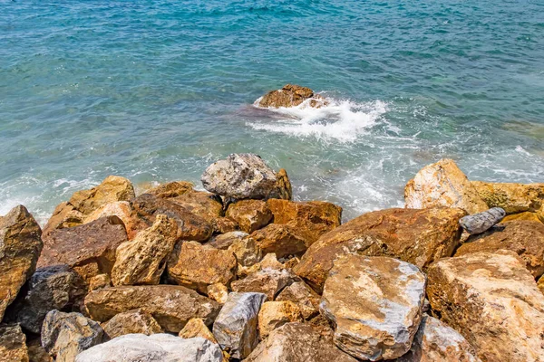 Klart Och Blått Vatten Egeiska Havet För Turister Som Älskar — Stockfoto