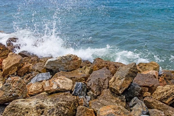 Heldere Blauwe Wateren Van Egeïsche Zee Voor Toeristen Die Houden — Stockfoto