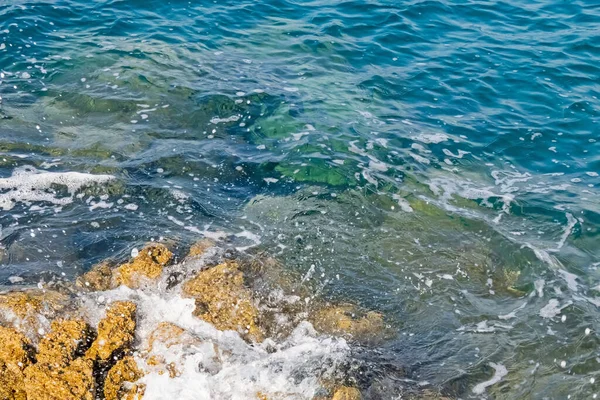 Прозорі Блакитні Води Егейського Моря Туристів Які Люблять Відпочинок Море — стокове фото