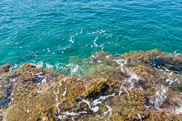 Aguas Claras Azules Del Mar Egeo Para Los Turistas Que — Foto de Stock