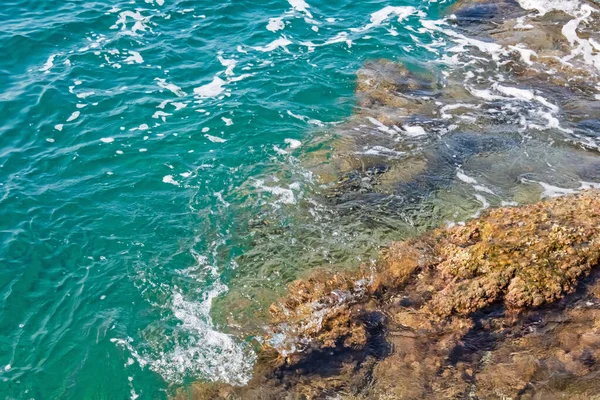 Heldere Blauwe Wateren Van Egeïsche Zee Voor Toeristen Die Houden — Stockfoto