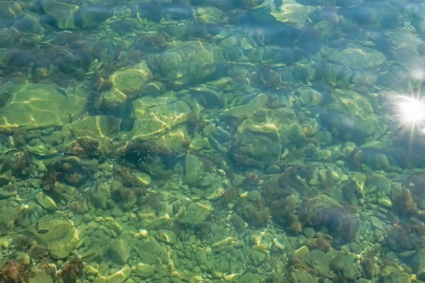 Águas Claras Azuis Mar Egeu Para Turistas Que Amam Férias — Fotografia de Stock