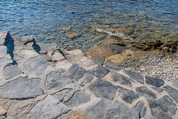 Klart Och Blått Vatten Egeiska Havet För Turister Som Älskar — Stockfoto