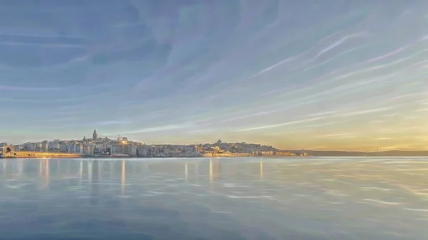 Istambul Cidade Dos Sonhos Paisagem Paisagem Urbana Istanbul Cidade Velha — Vetor de Stock