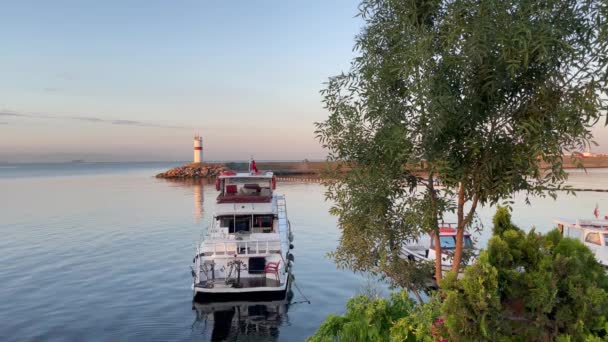 Kumkapi Istanbul Turki Agustus 2021 Pemandangan Laut Marmara Dari Kabupaten — Stok Video