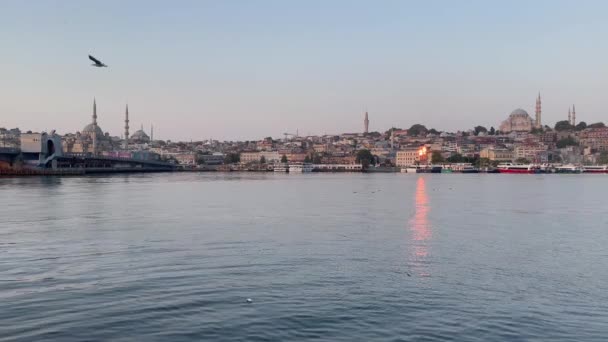 Istanbul Turkey August 2021 Istanbul Dream City Golden Horn View — Stock Video