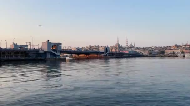 Istanbul Turkey August 2021 Istanbul Dream City Golden Horn View — Stock Video