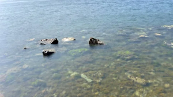 Тривале Опромінення Приморські Скелі Морський Пейзаж — стокове фото