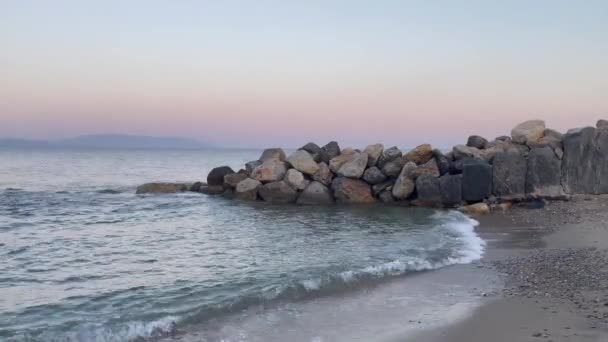 Čisté Modré Vody Egejského Moře Pro Turisty Kteří Milují Dovolenou — Stock video