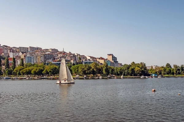 Sutluce Istanbul Turkije Augustus 2021 Het Uitzicht Gouden Hoorn Met — Stockfoto