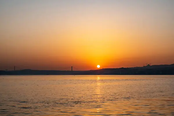 Istanbul Turkey August 2021 Mara Sea Early Morning Sunrise Istanbul — стоковое фото