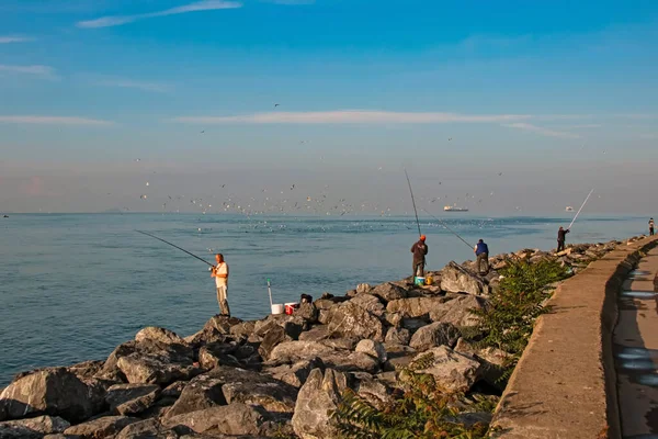 Cankurtaran Istanbul Turquía Junio 2021 Vista Mar Mármara Desde Playa — Foto de Stock