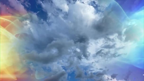 暴风雨的天空和抽象的图案 — 图库视频影像