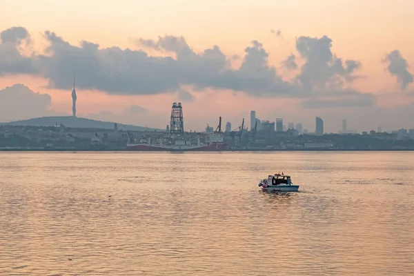 Istanbul Turquía Agosto 2021 Vista Temprana Mañana Del Mar Marmara — Foto de Stock