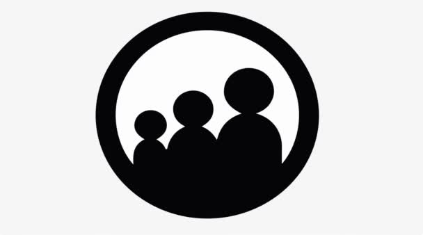 Умные Знаки Общий Логотип Аудитории Сми — стоковое видео