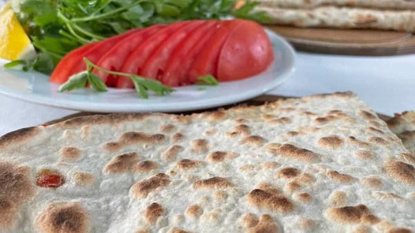 Ready Eat Turkish Fast Food Lahmacun — Stock Photo, Image