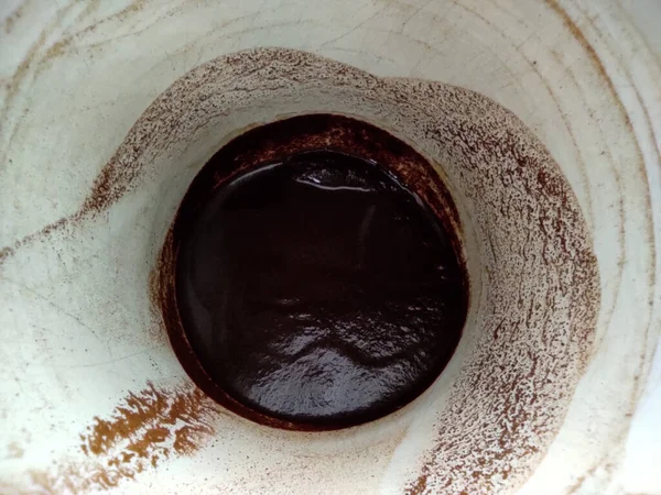 Motivos Café Uma Xícara Olhando Fortunas Com Uma Xícara Café — Fotografia de Stock