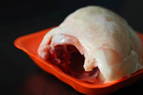 Куриная Вырезка Куриное Мясо Замороженные Морозильнике — стоковое фото
