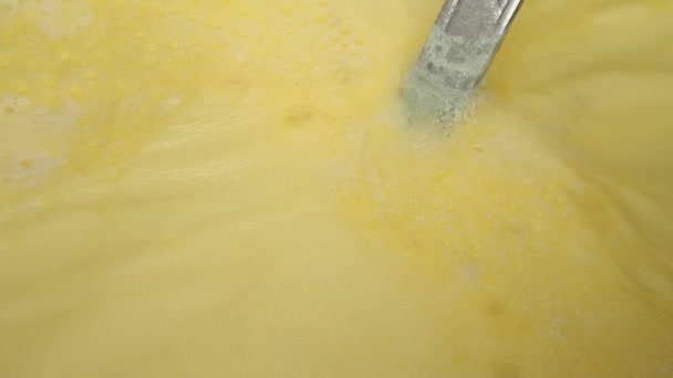 Layer Cream Milk Milk Cooked Pot Milk Fat — Stock Video