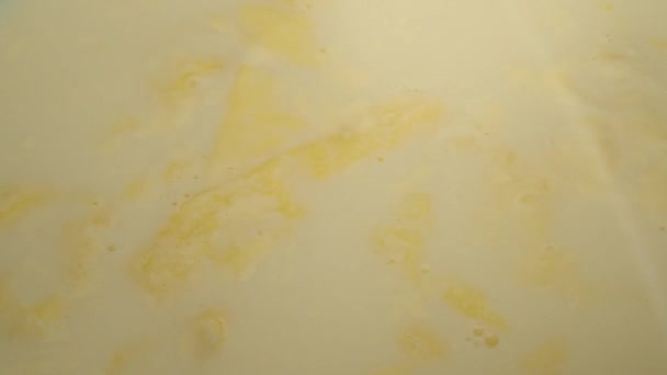 調理された牛乳に形成されたクリーム層 — ストック動画