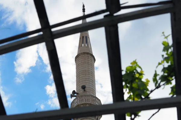 Minaret Mosquée Minaret Gros Plan Islam Une Mosquée Dinde — Photo
