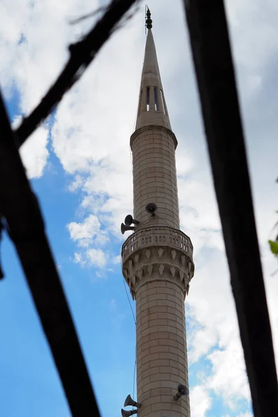 Minarete Mezquita Minarete Primer Plano Islam Mezquita Pavo —  Fotos de Stock