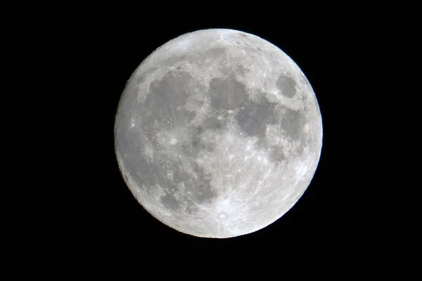 Luna Piena Splendente Nuda Nel Cielo Notturno Notte Luna Piena — Foto Stock