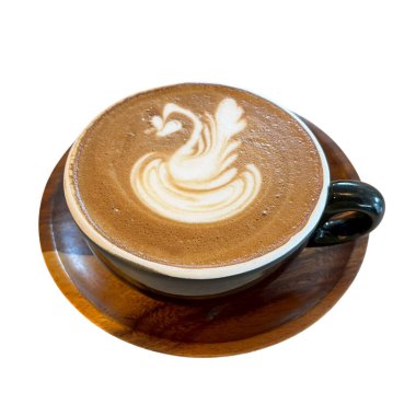  Beyaz arka planda bir fincanda kahve