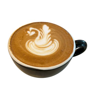  Beyaz arka planda bir fincanda kahve