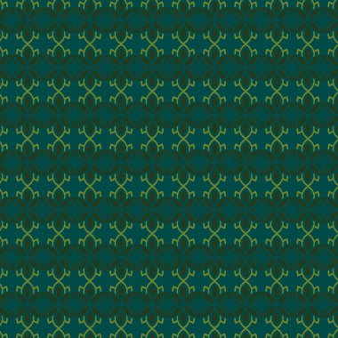 yeşil lotus dikişsiz geometrik desen