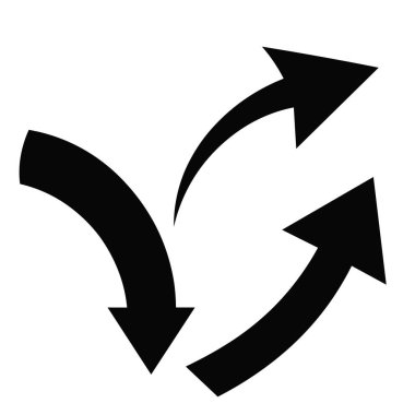 Vektör siyah oklar kümesi