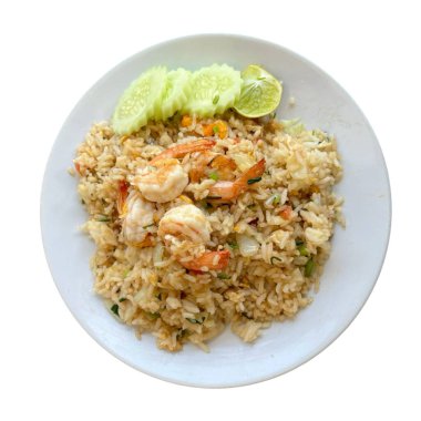 Kızarmış karidesli pilav