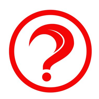 beyaz üzerine kırmızı soru işareti