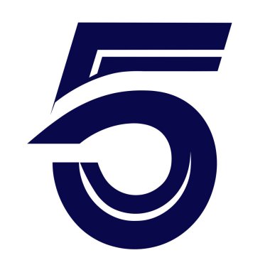 logo harfi numara 5 vektörü