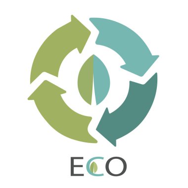 logo yeşil ok Eko vektörü