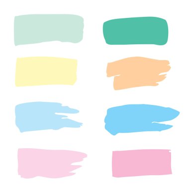 el çizimi renkli fırça koleksiyonu