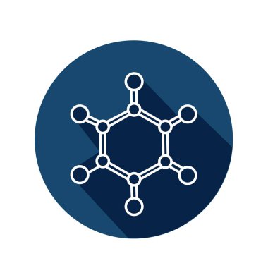 Beyaz arkaplanda molekol simgesi